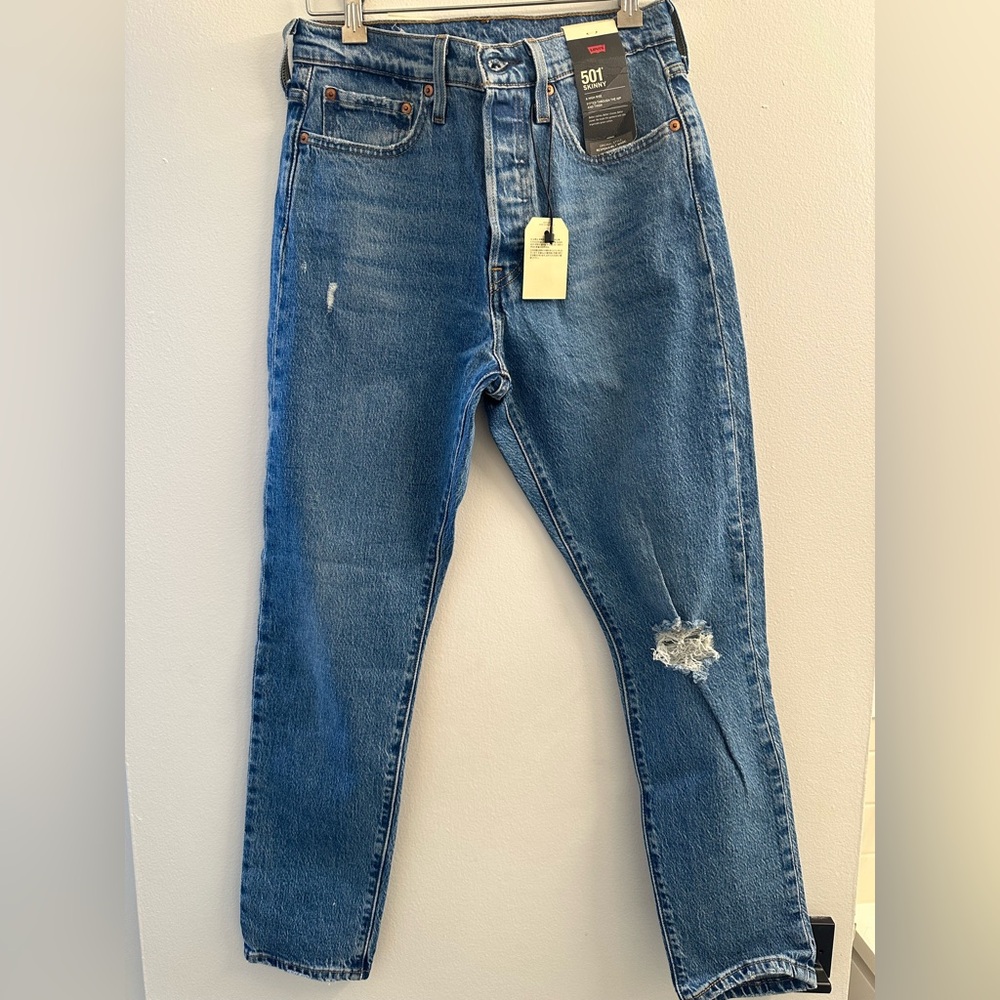 Levi's Blue 501 Skinny Jeans